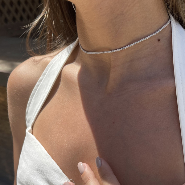 הגשמת חלום - שרשרת צ'וקר טניס 2 מ"מ