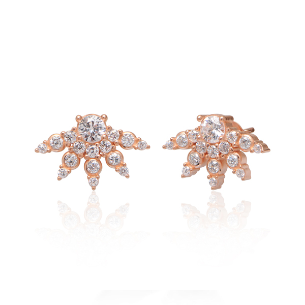 עגילי סאנשיין - רוזגולד