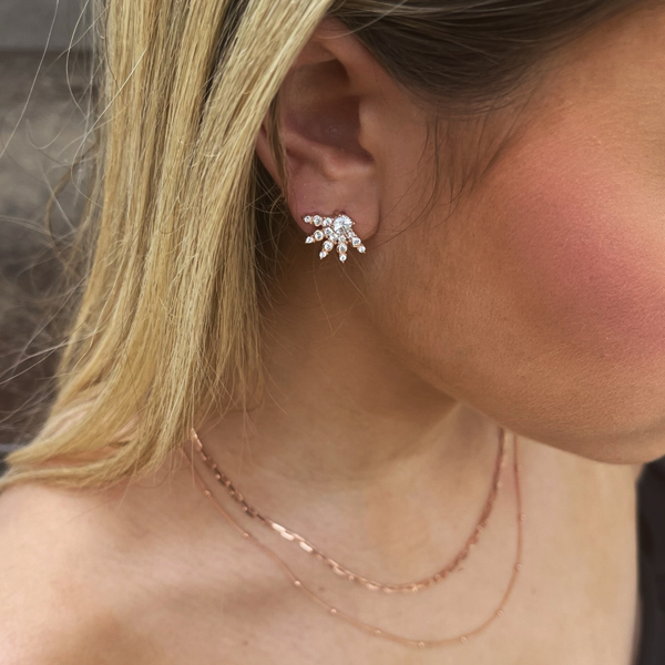 עגילי סאנשיין - רוזגולד